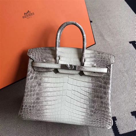 hermes birkin crocodile chocolate|Hermes himalayan Birkin 25 price.